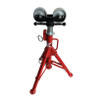 B&B 3905 32-48in Roller Head Folding Pipe Jack Stand with Steel Wheels