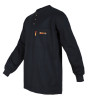 Comeaux Caps FR Treated Henley Shirts Navy 6oz