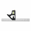 Combination Square, 12 in, Die Cast Metal, Black