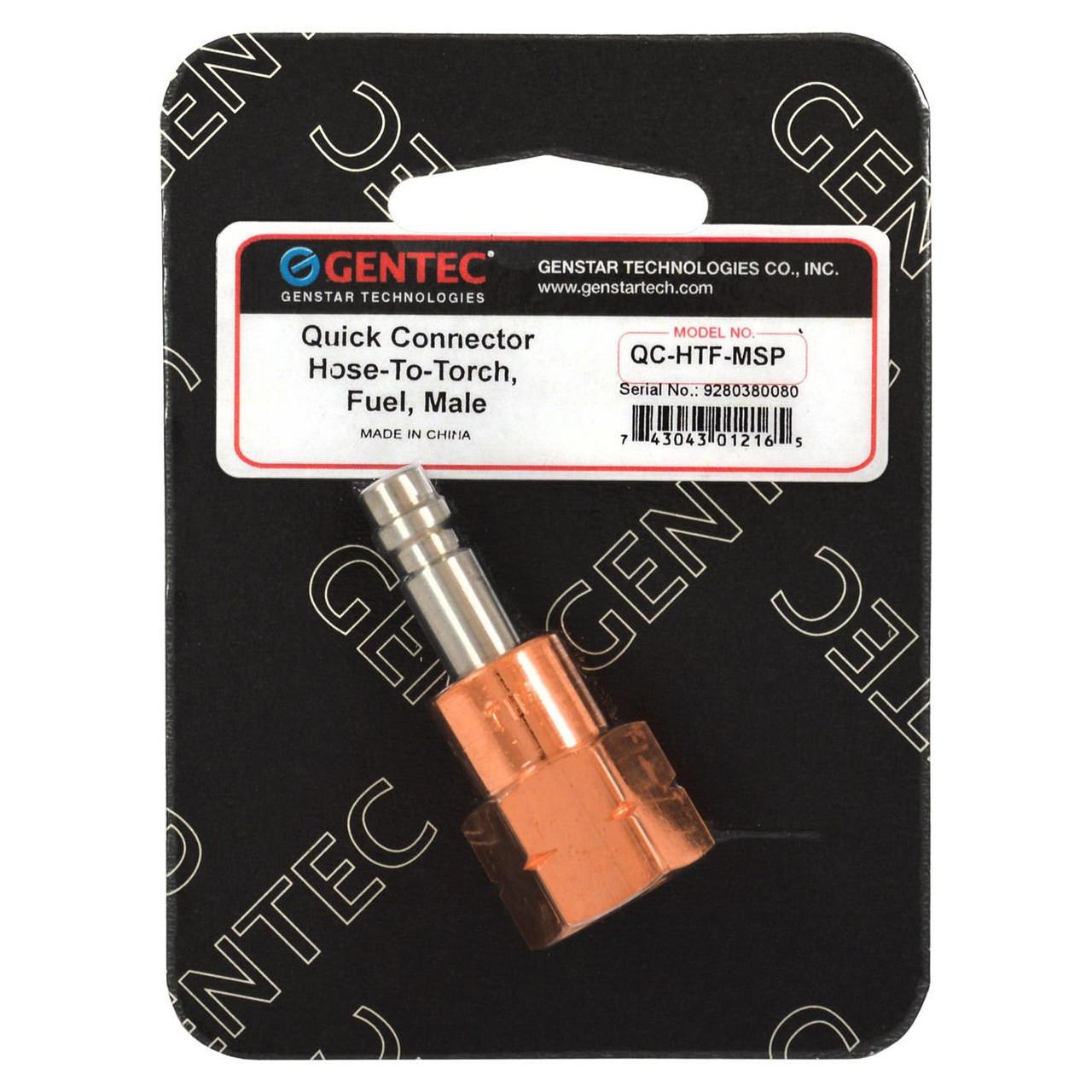 Gentec Quick Connector Hose to torch fuel Male 
