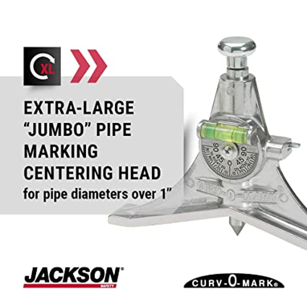 Jackson Safety® Contour® Curv-O-Mark® #7 Jumbo Centering Head (For 1" Pipe Dial-Set-Level)
