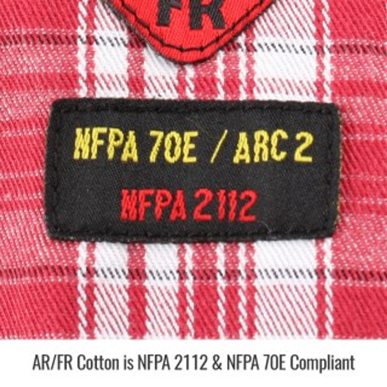 AR/FR Cotton Work Shirt, Red Plaid