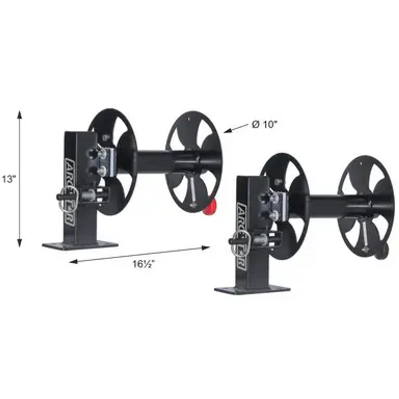 Revolution 10" Cable reels, 1 set of 2 Reels with Fixed Base