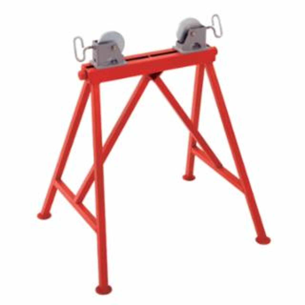 Pipe Stand, 34 in to 36 in High, Adjustable, Steel Rollers