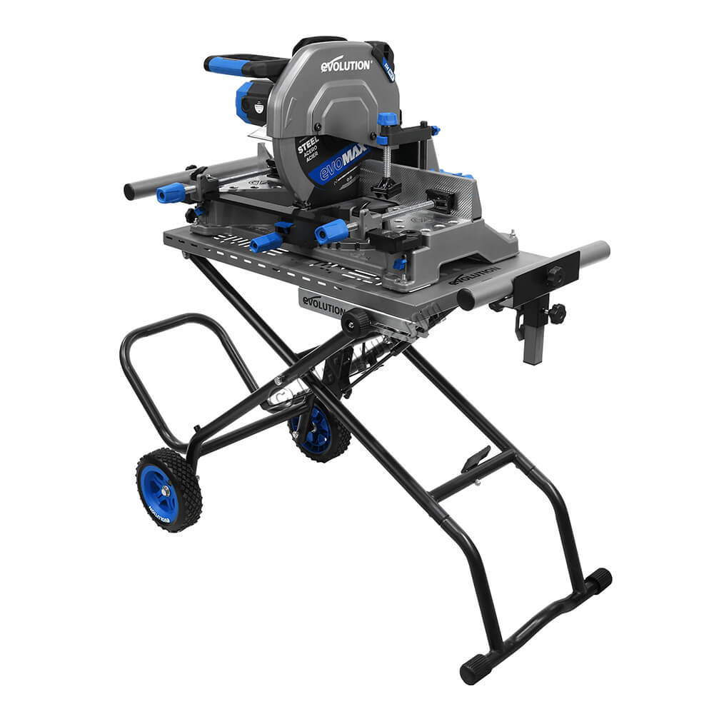 Evolution EVOMAX Dual Mitering TCT Chop Saw with Portable Stand