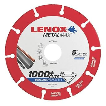 MetalMax Cut-Off Wheels, 5 in Dia., 7/8 in Arbor, 12200 rpm