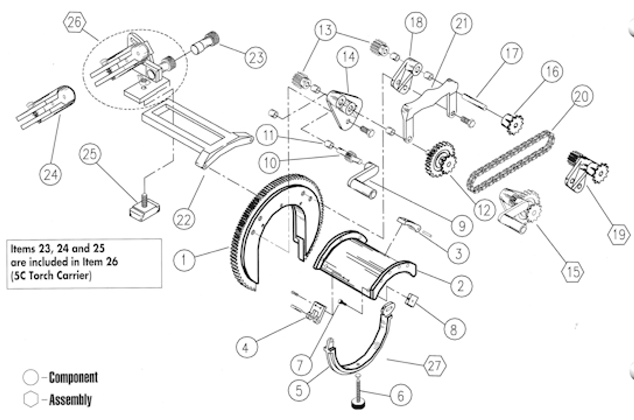 H&M Model 0 Beveling Machine Parts