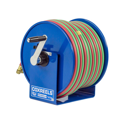  Hose Reel Twin-Line Welding, 100 ft, Hand Crank, Hose Included