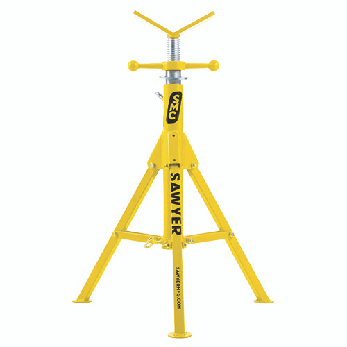 Sawyer Folding V Head Pipe Stand 28" to 52" 2500 lb Capacity Sawyer Folding V Head Pipe Stand 28" to 52" 2500 lb Capacity