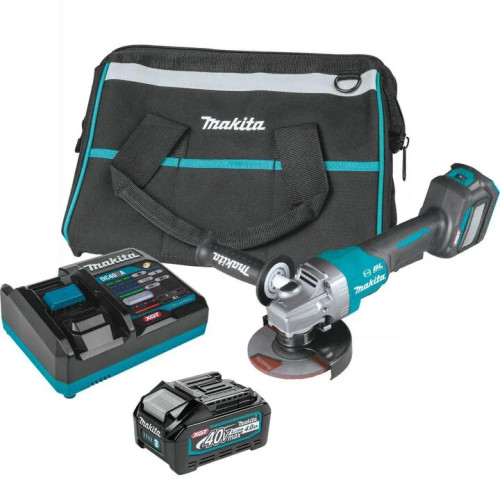 40V max XGT® Brushless Cordless 4‑1/2” / 5" Paddle Switch Angle Grinder Kit, with Electric Brake, AWS® Capable (4.0Ah)