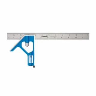 True Blue Combination Square, 12 in x 12 in, 1/16 in @ 1 in, 16ths, 32nds, Steel
