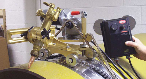 4 Wheel Motorized Head Band Type Cutting & Beveling Machine