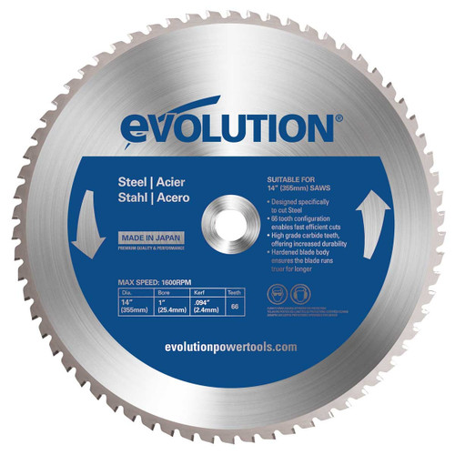 Evolution 14" Bladest Steel Chop Saw Blade