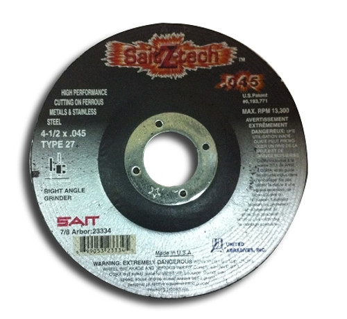 Sait 23334  4 1/2x.045x71/8 Z-Tech Cutting Wheel *FREE SHIPPING* Sait 23334  4 1/2x.045x71/8 Z-Tech Cutting Wheel *FREE SHIPPING*