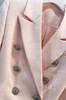 silver tone statement buttoned double breasted blazer pale pink