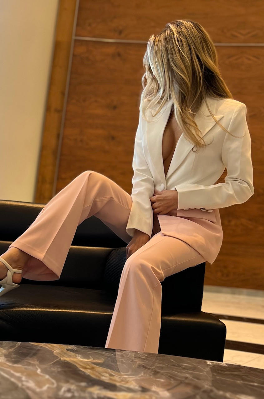 Color Block Blazer Pant Set (Small to 3XL)