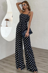 black polkadot jumpsuit