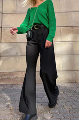 wide leg high waisted pants