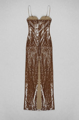 Dixie Brown Sequin Maxi Dress