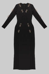 Tara Black Long Sleeve Maxi Dress