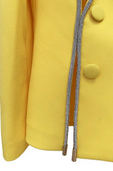 Adriana Yellow Double Breasted Blazer & Pants Set (Pantsuit)