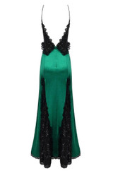 Giselle Sequined Lace Satin Maxi Dress