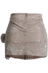 Crystal Embellished Cutout Top Miniskirt Set