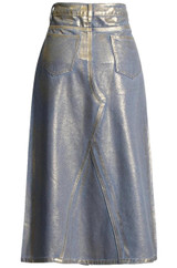 Nina Coated Denim Skirt
