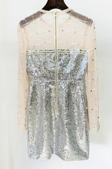Tina Pearl Embroidered Mini Dress