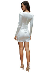 Draped Dress - White