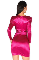 Draped Dress - Hot Pink