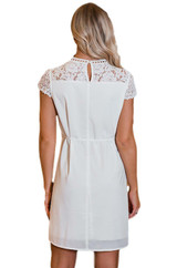 White Crepe Mini Dress