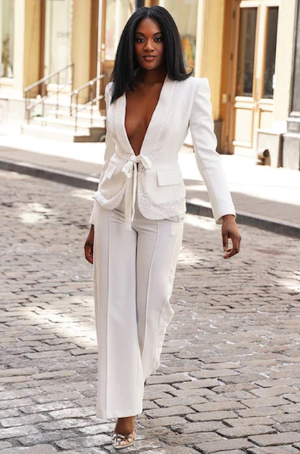 PURITY Elegant Modern High-quality contrasting blazer three-piece pant –  GOOD GIRL REBEL