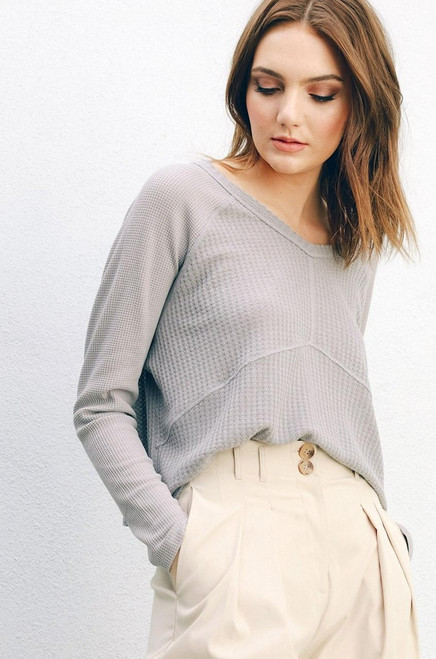 Waffle knit top