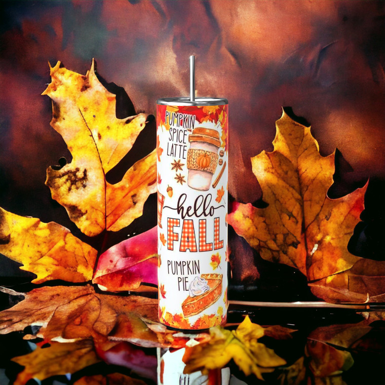 Hello Fall  Tumbler