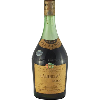 G. Villers & Co Grande Champagne Cognac 30 Years Old Distilled 1905 Bottled 1935