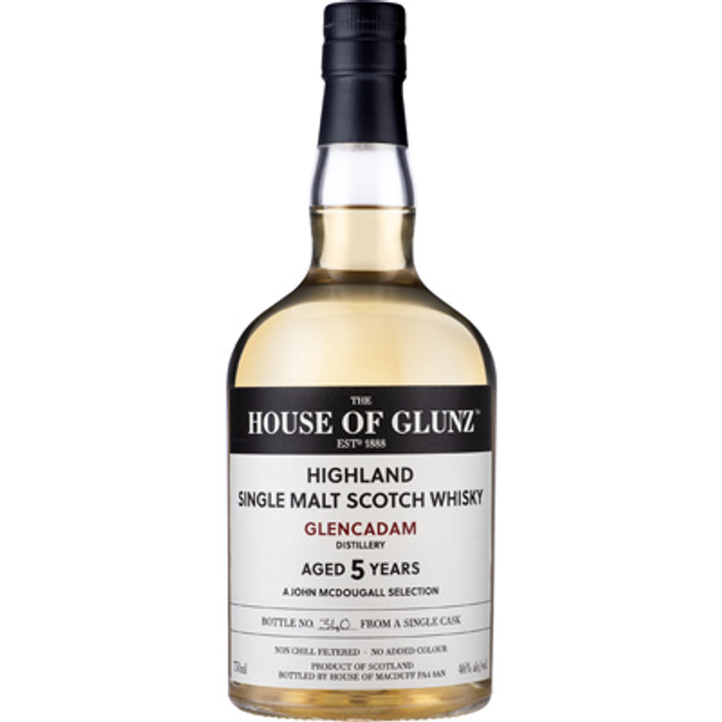 House of Glunz Glencadam Single Malt Scotch Whisky 5 Years Old