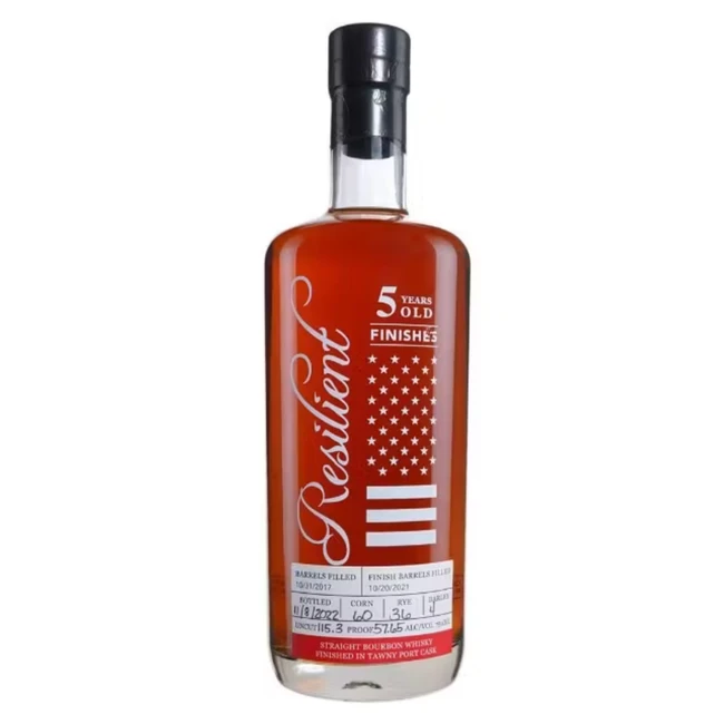 Resilient 5 Years Old Straight Bourbon Whiskey Tawny Port Cask Finish