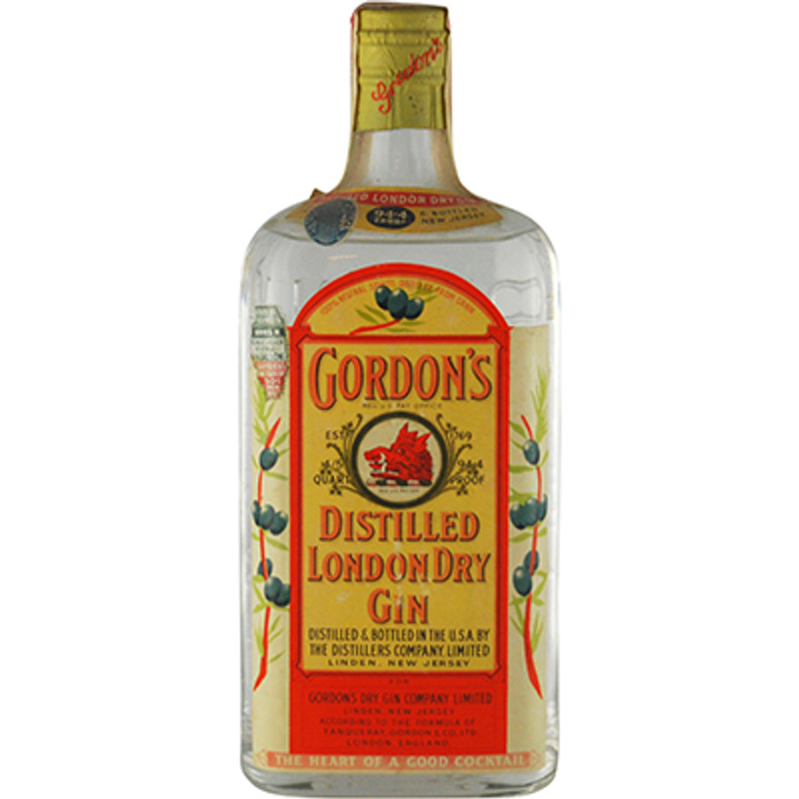 Gordon's Distilled London Dry Gin 94.4 Proof 1930's Bottling, Spring Release Capsule