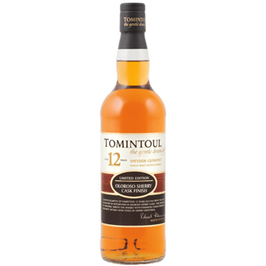 Tomintoul 12 Years Old Speyside Glenlivet Single Malt Scotch Whisky Limited Edition Olorosso Sherry Cask Finish