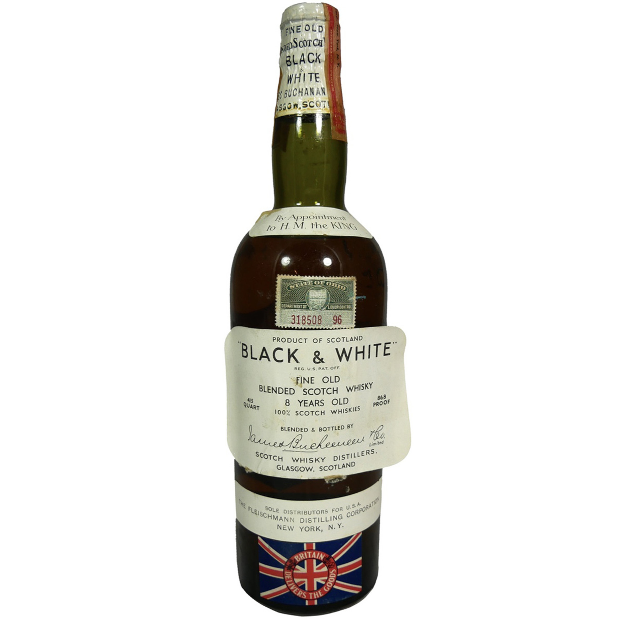 ウイスキー BLACK&WHITE BUCHANANS OLD SCOTCH 760ml Buchanan's Black & White 8 Years Old Blended Scotch Whisky