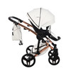 Junama S-Class White pram, pushchair and changing bag