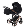 Junama Individual Black Rose Gold Pram, Carrycot