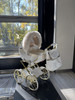 Dolce White Gold Doll's Pram