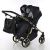 Compact Black Eco Leather Duo 2in1 (1 x Carrycot & 2 x Seat units)