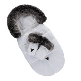Junama White Rose Gold Pram Hand Muffs Gloves and Sleeping Bag