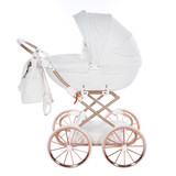 Dolce White Rose Gold Doll's Pram