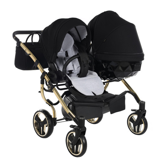Duo 3in1: Compact (Eco), Fluo Individual Mirror & Fluo Individual Satin - 1 x carrycot 2 x seat units