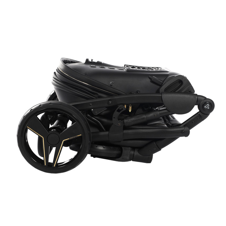 Junama S-Class Black pram, pushchair folded chassis