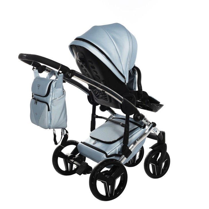Junama S-Class White pram, pushchair and changing bag